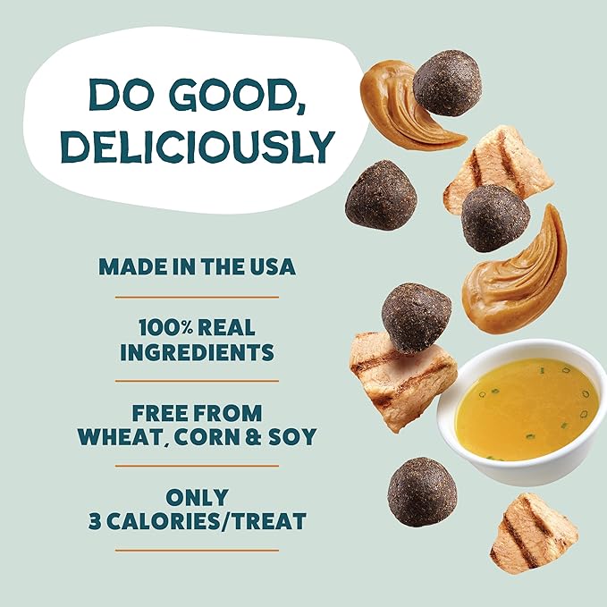 Shameless Pets Dog Training Treats, Bone Broth Bits- Natural & Healthy Puppy Treats - Soft Training Treats with Naturally Occurring Collagen - Medium Dog Treats, 8 oz (1 Count)