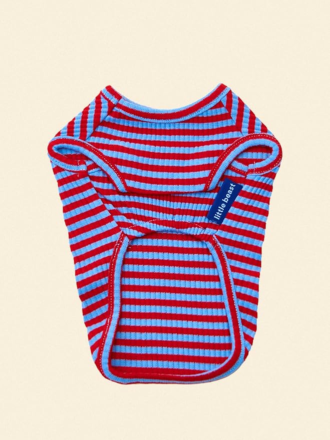 Little Beast Dog Clothes - Pet Clothes for Large, Medium, and Small Dogs (Dog Shirts Come in Multiple Colors and Styles) - Size: Large Dogs, Red/Blue