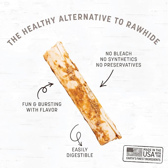 Earth Animal No-Hide Medium Long Lasting Dog Chew Rolls Beef, Chicken and Pork (2 Count Pack of 3)