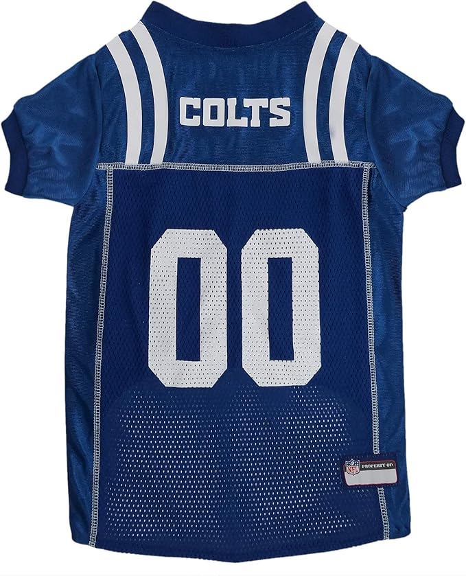 Pets First NFL Indianapolis Colts Dog Jersey, Size Small - Best Football Costume for Dogs & Cats - Licensed Shirt