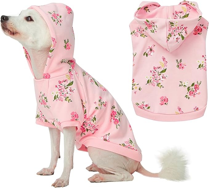 Blueberry Pet Dog Hoodie Pullover 8" - Christmas Sweater, Dog Pajamas, Award-Winning Dog Clothes, Baby Pink Sweatshirt for Small Dogs - Soft & Cozy Dog Sweater Vest, Dog Accessories