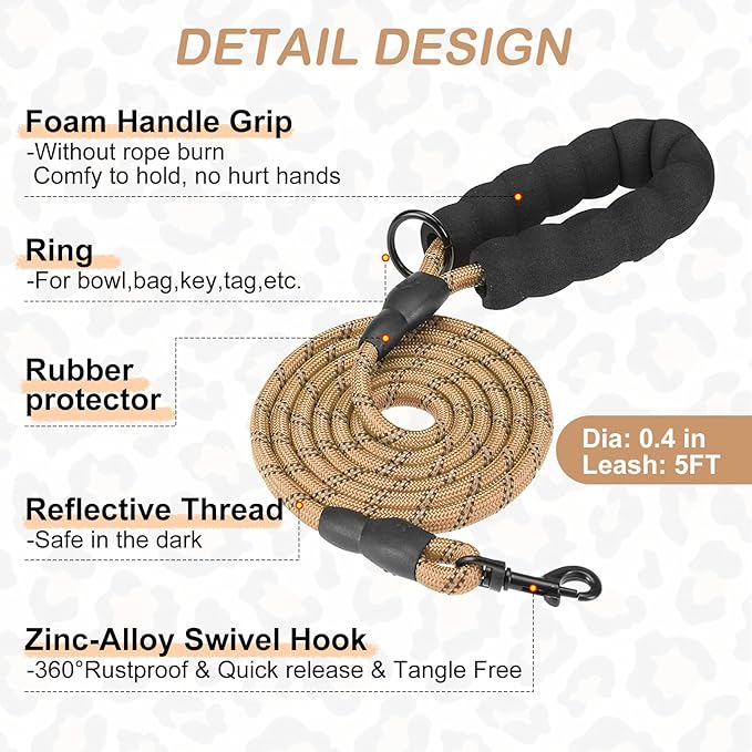 BEAUTYZOO Step in Dog Harness and Leash Set,Reflective Dog Harness No Pull No Choke Puppy Harness for Small Medium Large Dogs Cats,Soft Padded Mesh Vest Harnesses for Girl Boy Pets,Leopard Khaki S
