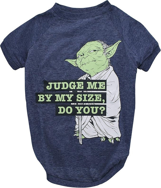 Star Wars for Pets Yoda "Judge Me by My Size, Do You?" Dog Tee | Star Wars Dog Shirt for Large Dogs | Size Large | Soft, Cute, and Comfortable Dog Clothing and Apparel