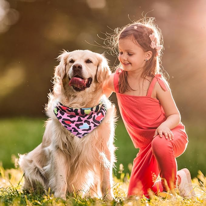 PAWCHIE Dog Bandanas Small Reversible Styles Pet Triangle Scarf Bibs - Adjustable with Two Snaps - Kerchief Set Accessories for Dogs, Puppy, Cats, S