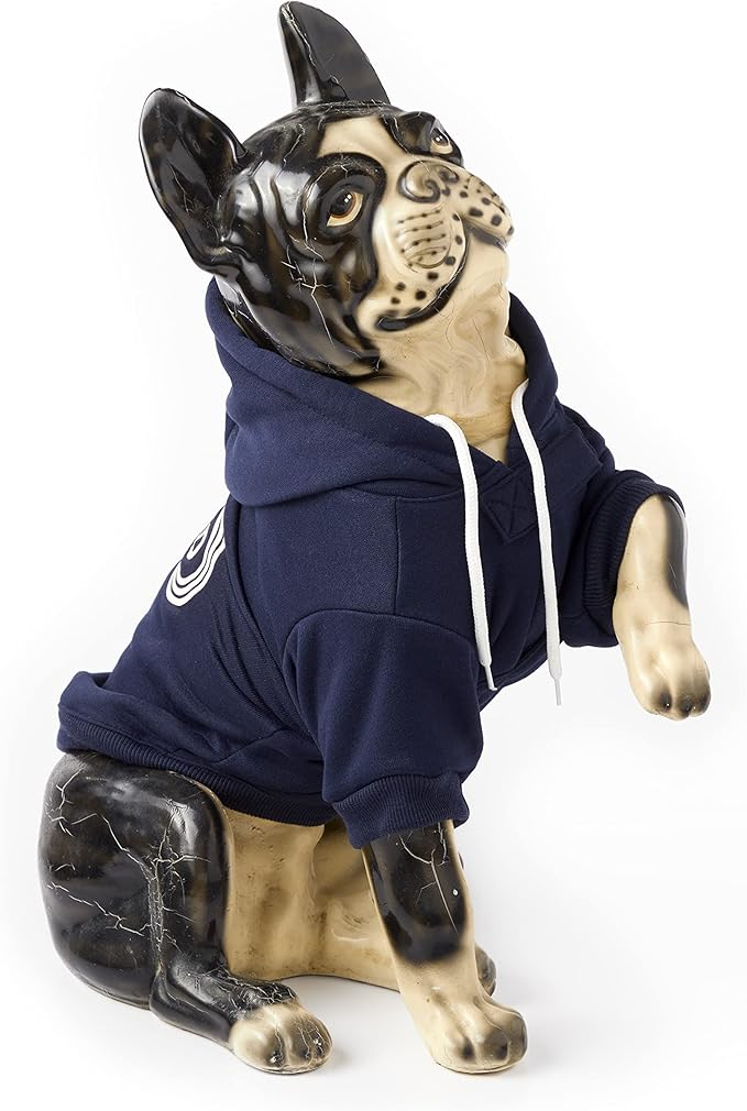 Adopted Dog Hoodie from Brass Monkey - Small (16" Chest), Includes 2 White Drawstrings and Velcro Fasteners, Cute Dog Accessories with Vintage Inspired Designs, Makes a Great Gift for Dog Lovers!