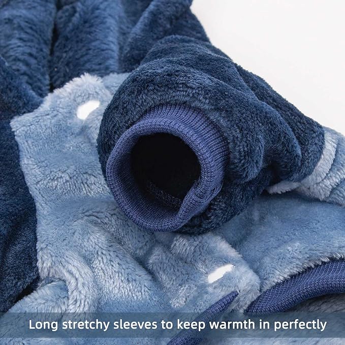 FabriCastle Dog Hoodie Sweater for Small Dogs Boy and Girl, Dog Clothes S XS XXS Puppy Sweatshirt, Pet Outfit, Cat Clothing Super Soft Warm Snap On Closure (Blue-Navy, XX-Small)