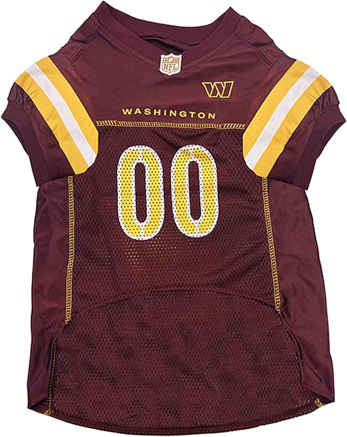NFL Washington Commanders Dog Jersey, Size: X-Small. Best Football Jersey Costume for Dogs & Cats. Licensed Jersey Shirt.