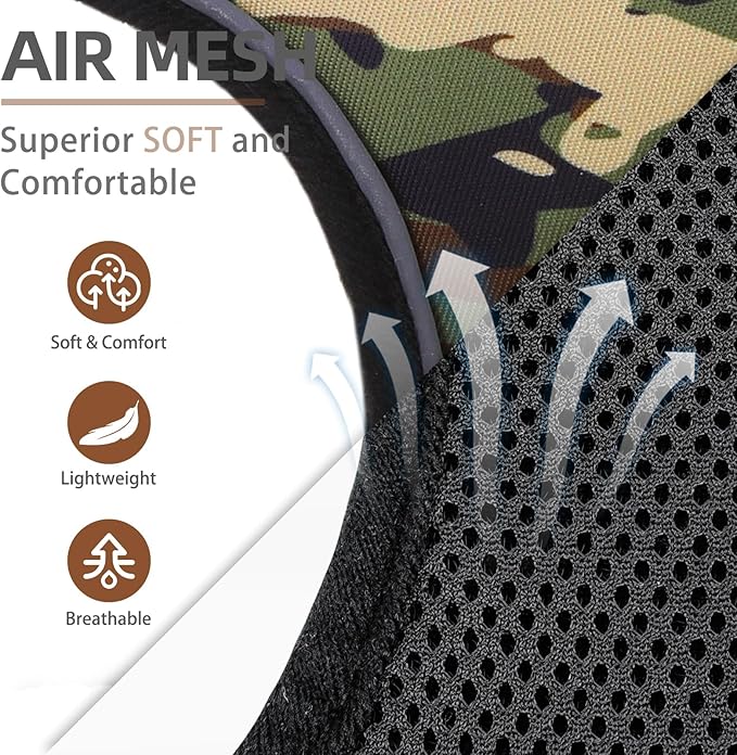 PUPTECK Dog Harness and Leash Set for Small Medium Dogs No Pull, Soft Mesh Adjustable Puppy Cat Harness Reflective at Night, Camouflage S