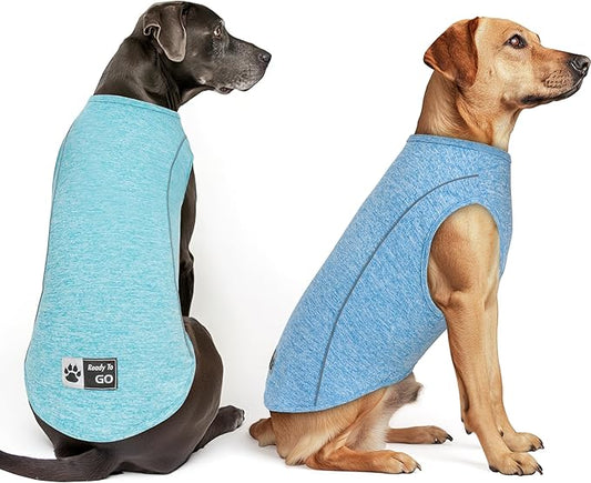 KYEESE 2Pack Dog Shirts Dog T Shirt with Reflective Stripe Pet Shirts for Medium Dogs Boy Athletic Tank Top Breathable Sleeveless Vest Soft Pet Clothes, XX-Large