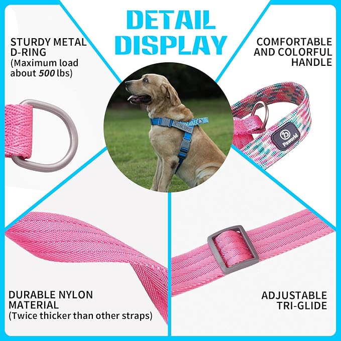 Service Dog Vest, No-Pull Service Dog Harness with 4 PCS Reflective Patches, Dog Vest Harness with Handle, Pet Harness for Small Medium Large Dogs in Training (Blue, XS)