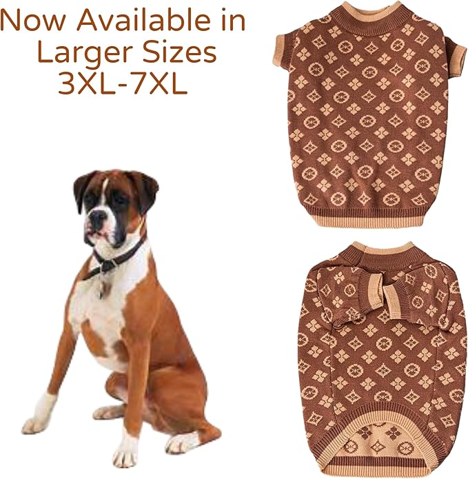 Designer Dog Clothes Sweater Shirt Outfit Small XS Teacup Cute Dogs Puppies French Bulldog Dachshund Chihuahua Cats Maltese Boy Girl (6XL, Chewypawtton)