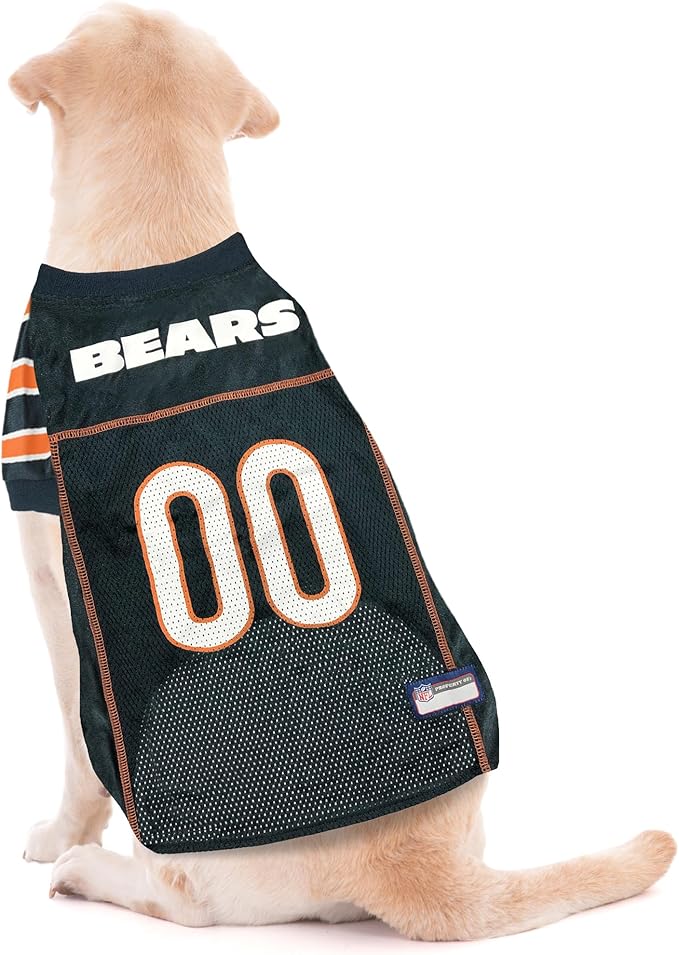Pets First NFL Chicago Bears Dog Jersey - Size 3X-Large. Licensed Football Jersey Costume