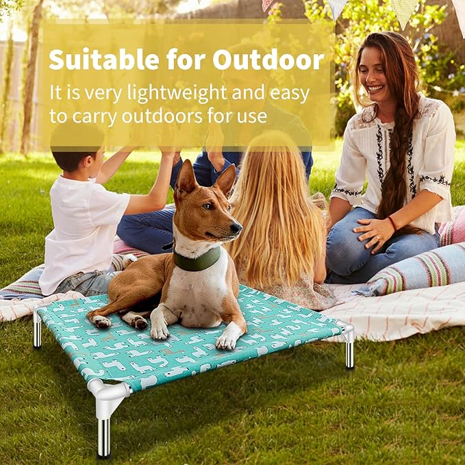 Elevated Dog Bed Pet cot - Pet Bed for Medium Dogs | Elevated Pet Bed for Indoor and Outdoor Use for Medium Pets