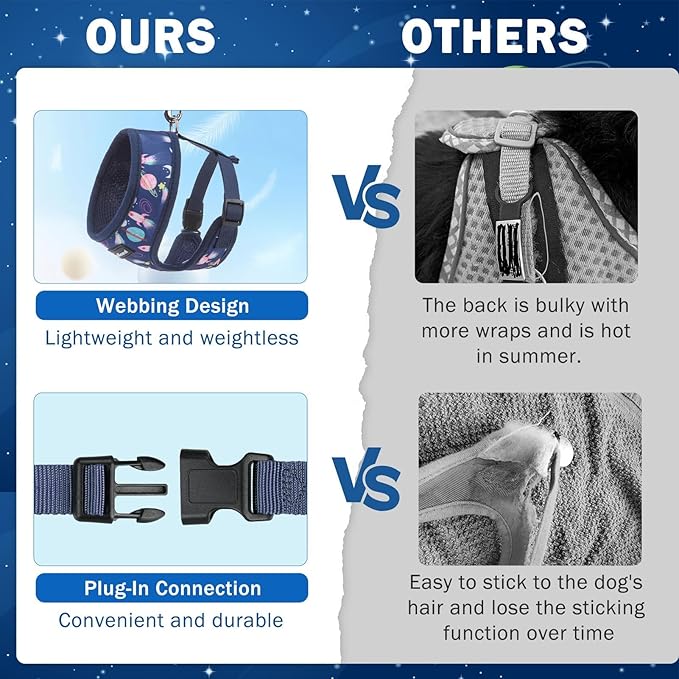 SCENEREAL Small Dog Harness Collar and Leash Set, Adjustable No Pull Pet Harnesses, No Chock Soft Mesh Step in Vest for Doggie Puppy Medium Dogs Cats Girl or Boy,Chihuahua, Yorkie, Outdoor Walking