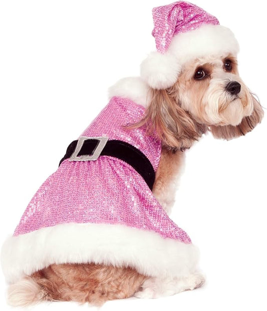 Rubie's Christmas Collection Sequin Mrs. Claus Pet Costume, Large