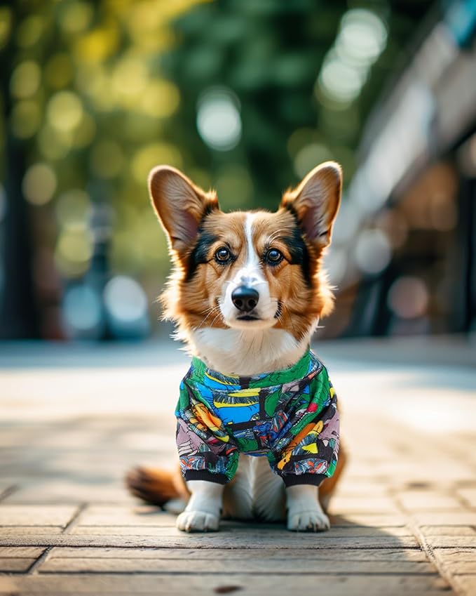 PET SHOW 4 Pack Small Dog Pajamas Cute Dinosaur Monster Clothes for Medium Dogs Soft Stretchy PJs Plaid Jumpsuit Puppy Tie Dye Onesies Outfits with Sleeve Pets Dachshund Costume(XL, Blue for Boys)