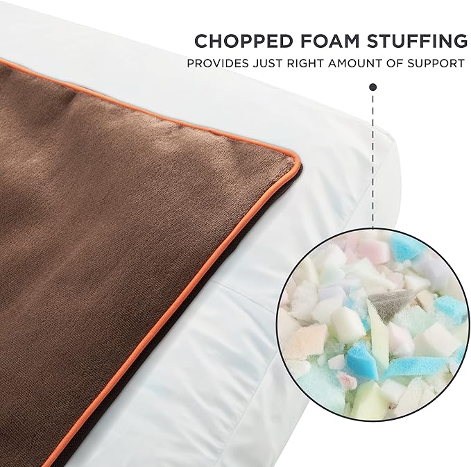 Bedsure Waterproof Dog Beds for Extra Large Dogs - 4 Inch Thicken Up to 100lbs XL Pet Mat Pillows with Removable Washable Cover, Brown