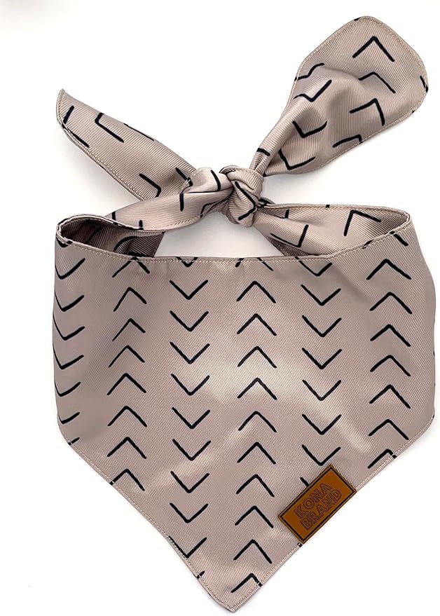 KonaBrandCo- Premium Handmade Dog Bandana | Dual Layered Silky Durable Polyester Fabric | Adjustable Fit Custom Shape- Won't Roll (Small, COOPER)