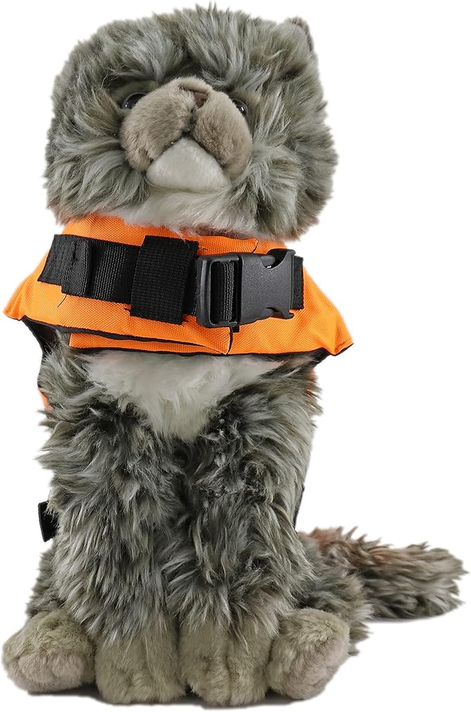 GabeFish Shark Life Jacket for Dogs, Cats, Cute Puppy Float, Orange, Size XS