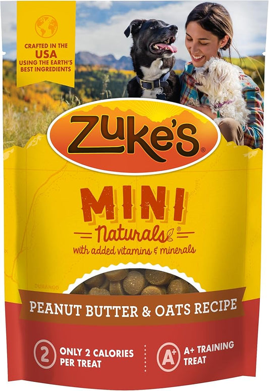 Zuke’s Mini Naturals Dog Training Treats for Dogs of All the Sizes, Pet Treats made with Real Peanut Butter, 16 oz. Resealable Pouch - 16 oz. Bag
