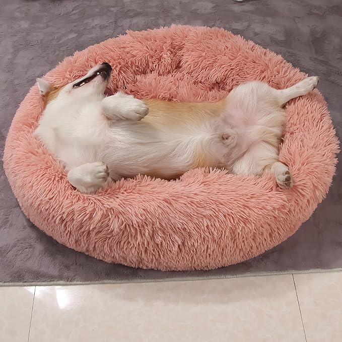 Pink Dog Beds for Medium Dogs Washable Girl Pet beds Fits up to 45 lbs Pets,30 Inches