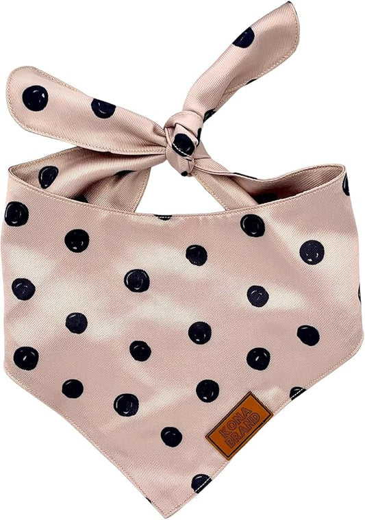 KonaBrandCo- Premium Handmade Dog Bandana | Dual Layered Silky Durable Polyester Fabric | Adjustable Fit Custom Shape- Won't Roll (Small, MACIE)