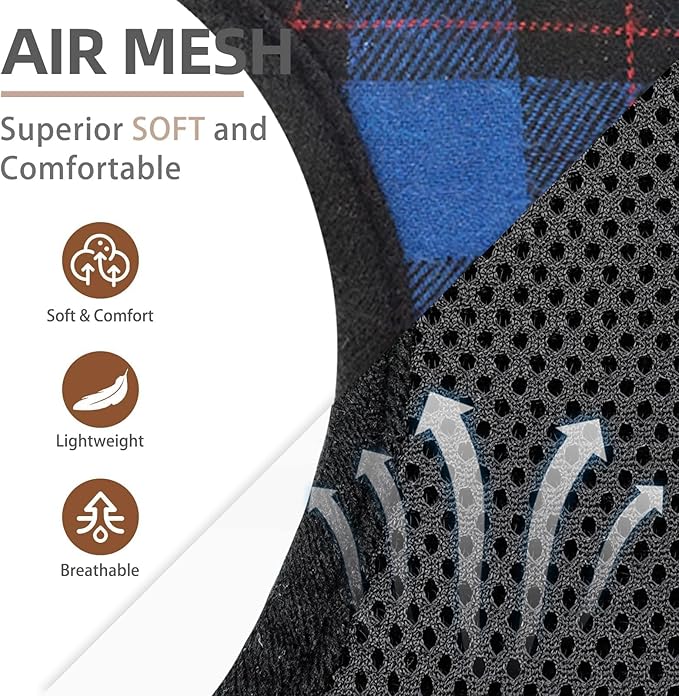 PUPTECK Soft Mesh Dog Harness and Leash Set Pet Puppy Cat Comfort Padded Vest No Pull Harnesses, Navy Blue, XS