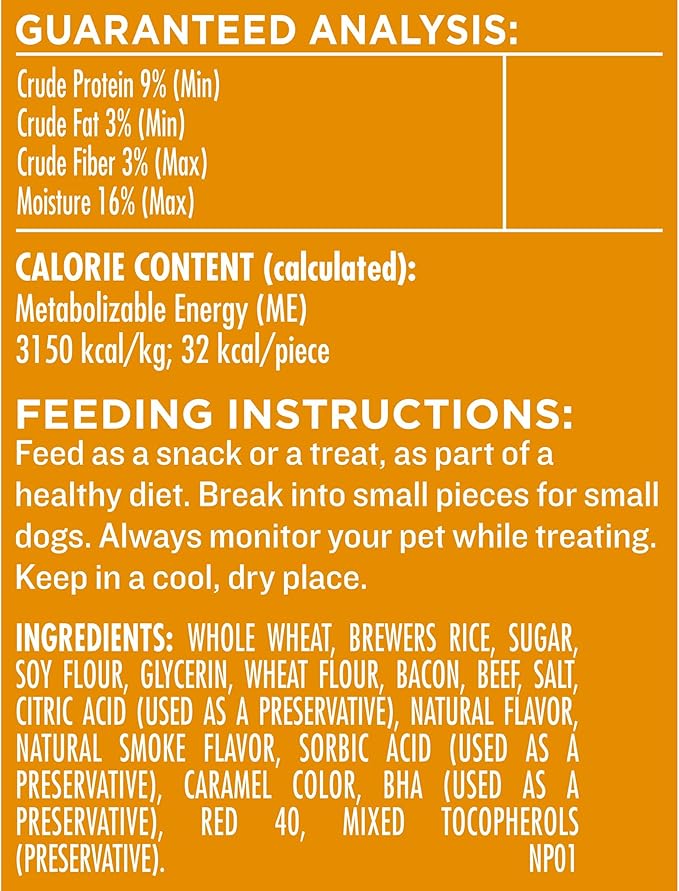 Milk-Bone Stuffed Dog Treats with Real Bacon & Beef, 10 Ounce (Pack of 5), Crunchy Biscuit with Soft & Chewy Filling