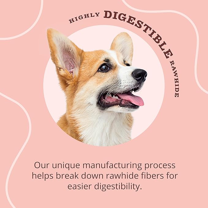 Better Belly Proteins with Real Venison Small Rolls 6 Count, Digestible Rawhide for Dogs, 4.2 OZ