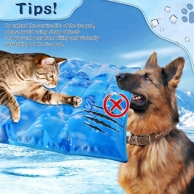 Cool Pet Pad,Dog Cooling Mat,Suitable for Dogs and Cats,Suitable for All Types of Pets,Washable and Portable,Summer Keep Your Pet Cool(17.7X17.7in)