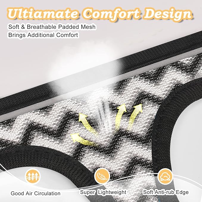 Cat Harness and Leash Escape Proof,Adjustable Soft Mesh Kitten Vest Harness for Walking Reflective Pet Harness for Cat Small Dogs Puppy (White, XXS)