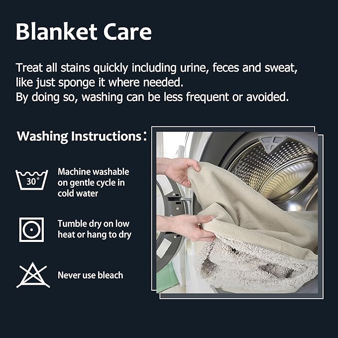 Kritter Planet Waterproof Bed Blanket for Pet, Reversible Sherpa Fleece Protector Couch Cover for Pets, Liquid Proof Furniture Protector for Medium Large Dogs