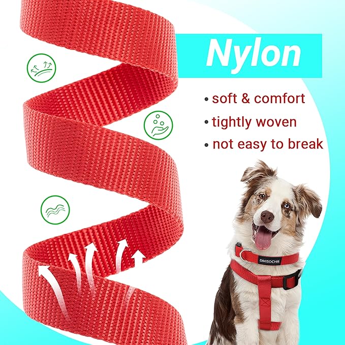 No Pull Dog Harness - Adjustable Step-in Harness & Leash Set for Small, Medium, Large Dogs - Escape Proof Soft Pet Harness for Walking, Training, Hiking, Outdoor Activities