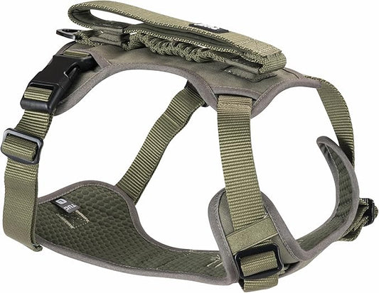 TUG Grab Dog Harness | Integrated Traffic Leash Magnetically Attached for Quick Control (XL/Green)