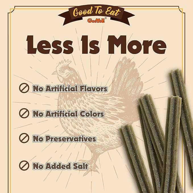 Gootoe Soft Chicken Dental Chews with Chlorophyll 1.5 lb, All Natural, Hypoallergenic & Grain-Free, High-Protein, Healthy & Easily Digestible, Soft Texture, Resealable