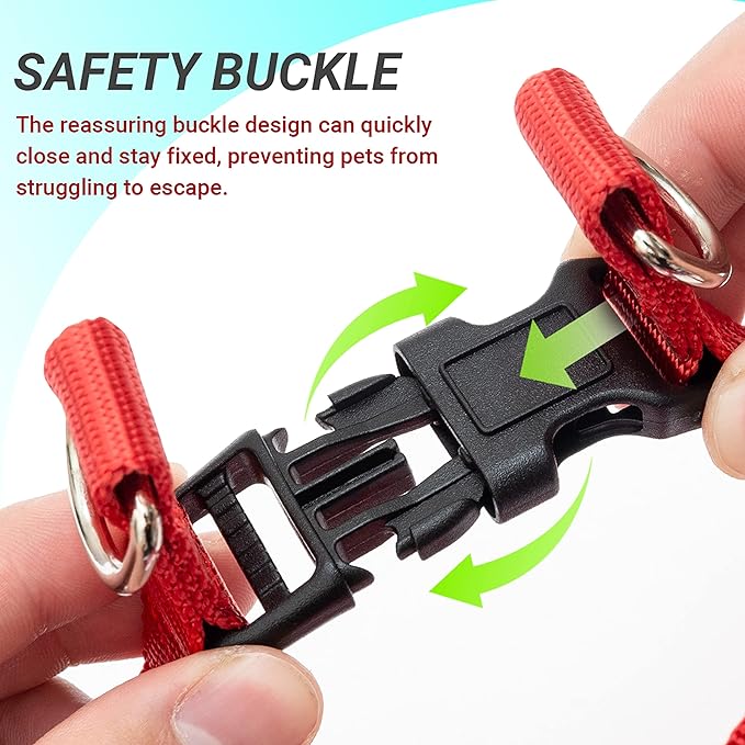 No Pull Dog Harness - Adjustable Step-in Harness & Leash Set for Small, Medium, Large Dogs - Escape Proof Soft Pet Harness for Walking, Training, Hiking, Outdoor Activities