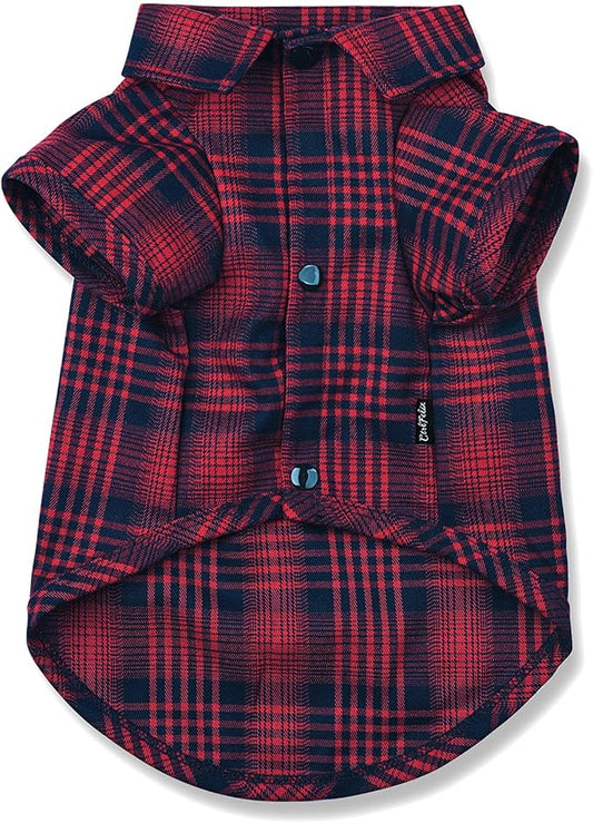 Dog Shirt Plaid for Small Dogs Cats Puppy Boy Girl Dog Clothes Soft Pet T-Shirt Breathable Cat Shirt Clothes Tee Adorable Halloween Thanksgiving [Red#2; 3XL]