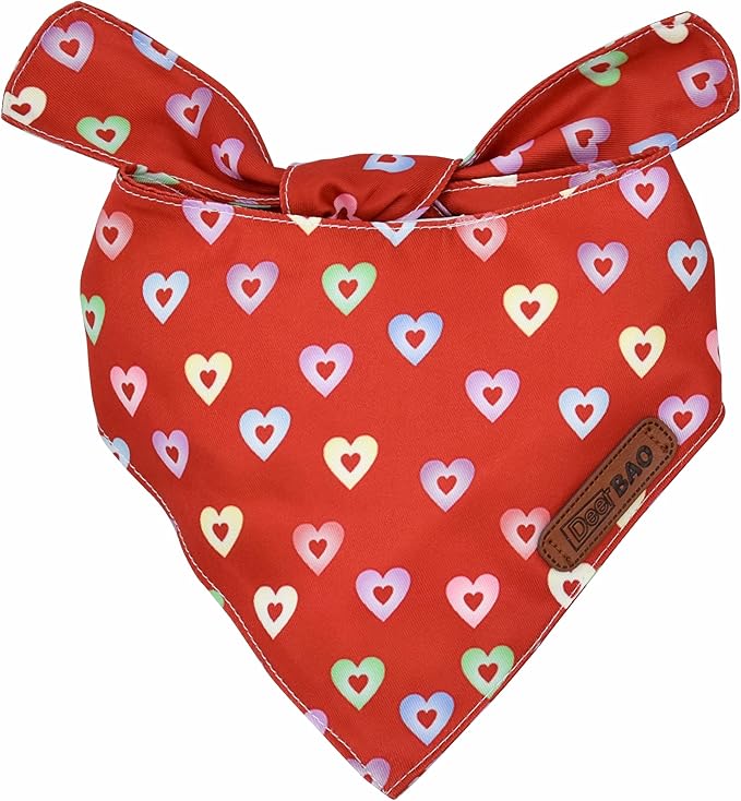 Large Spring Dog Bandanas 4Pack,Dog Scarf,Dog Bandanas boygirl,Premium Durable Fabric,Adjustable Fit,Unique Shape,Suitable for All Kinds of Dogs,Provide Various Sizes(Large)