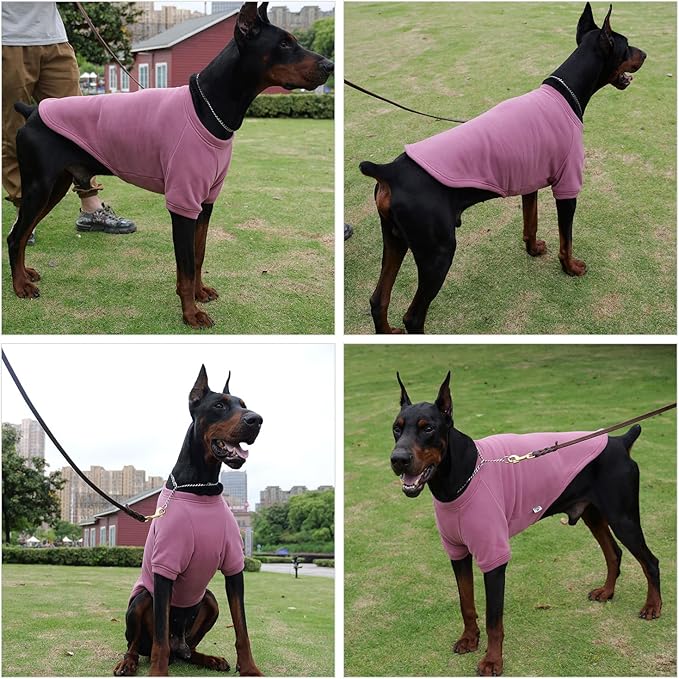 Lovelonglong Dog Sweatshirt for Small Medium Large Dogs - Cold Weather Pullover - Autumn and Winter T-Shirts - Taro-Purple - 4XL