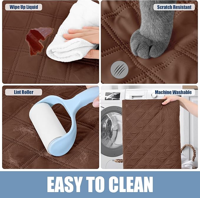 Smiry Waterproof Dog Blanket, Reversible Dog Bed Cover Pet Blanket, Soft Pet Couch Covers for Sofa Washable, Bed Couch Sofa Furniture Protector for Puppy Cat Kids (82"x102", Brown/Chocolate)