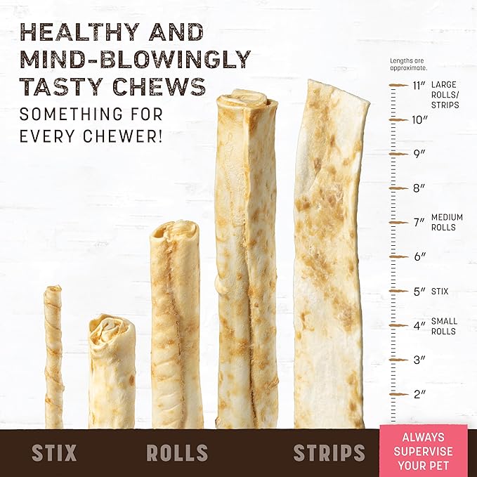 Earth Animal No Hide Medium Salmon Flavored Natural Rawhide Free Dog Chews Long Lasting Chew Sticks | Treats for Large Dogs | Great for Aggressive Chewers (3 Pack)