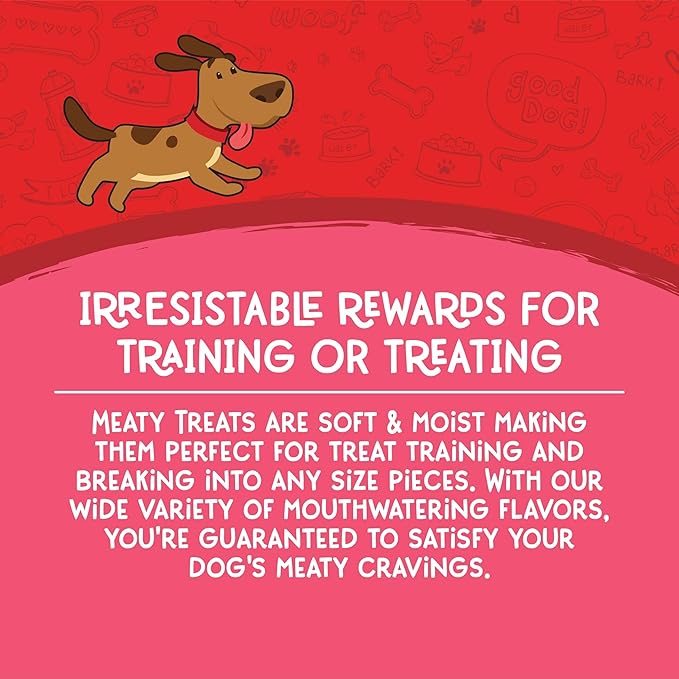 Meaty Treats Jerky Bites Beef Flavor Soft & Chewy Dog Treats, 25-oz.
