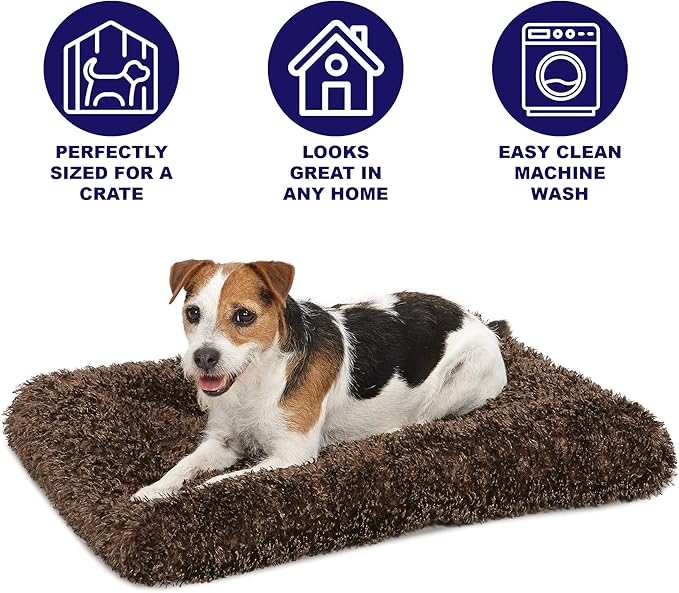 MidWest Homes for Pets Deluxe Dog Beds | Super Plush Dog & Cat Beds Ideal for Dog Crates | Machine Wash & Dryer Friendly, 1-Year Warranty