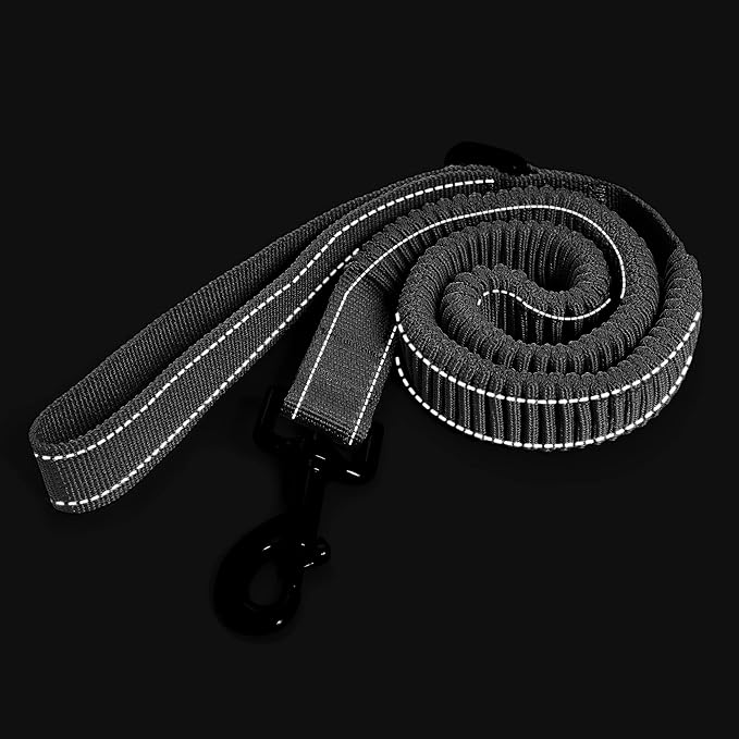 Mile High Life | Bungee Dog Leash | Gentle Pull Training Lead | Soft Comfort Texture | 3-5 Feet | for Dogs/Cats Under 20 lb (Pink)