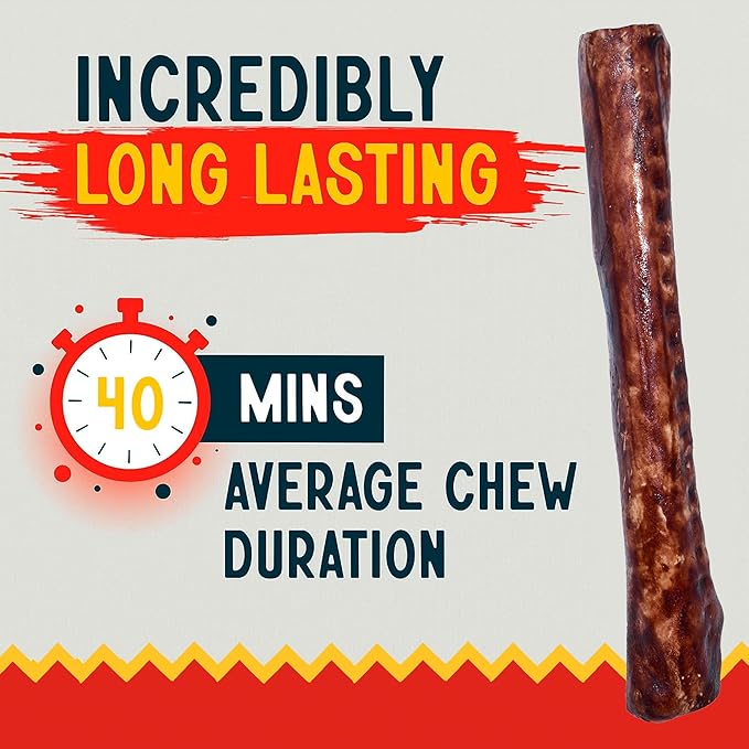 Canine Chews 10" Beef Basted Rawhide Bones for Large Dogs (50 Pack) - Hand-Rolled Dog Rawhide Chews Basted in Beef Broth - Beef Dog Rawhide Bones Promotes Dental Health - Hand-Rolled in Beef Broth