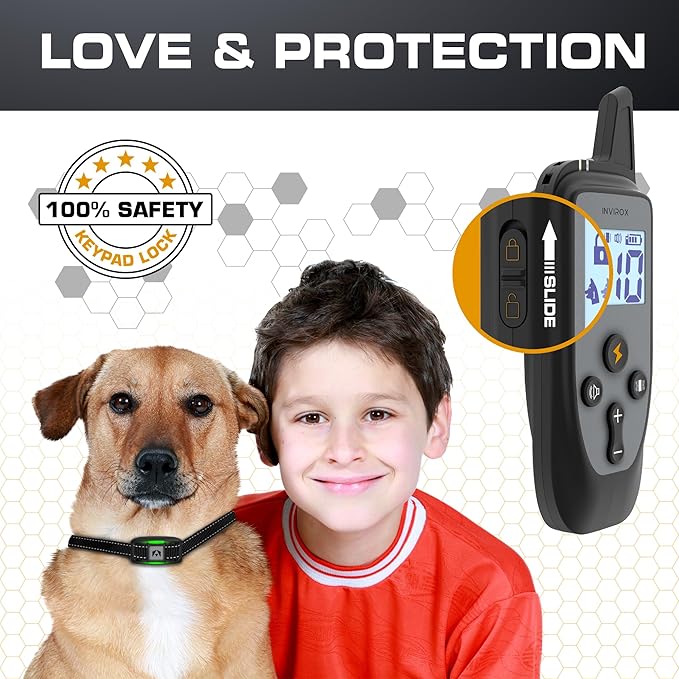 INVIROX Dog Training Collar [2025 Edition] 123 Levels 1100yd Range E Collar for Dogs Training 100% Waterproof Rechargeable, Dog Shock Collar with Remote Control
