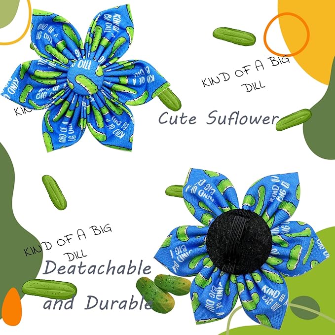 Elegant little tail Dog Collar, Dog Collar with Flower Boy Girl Pet Collar Flowers Soft Durable Dog Flower Collar for Medium Dogs