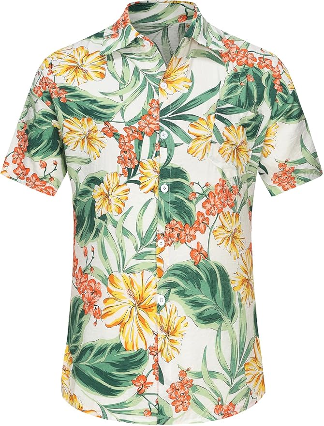 Dog Shirt Hawaiian Dog and Cat Summer T-Shirts Dog Style Floral Breathable Cool Clothes Hawaiian Shirts for Dogs and Cats Owner and Pet Shirts are Sold Separately