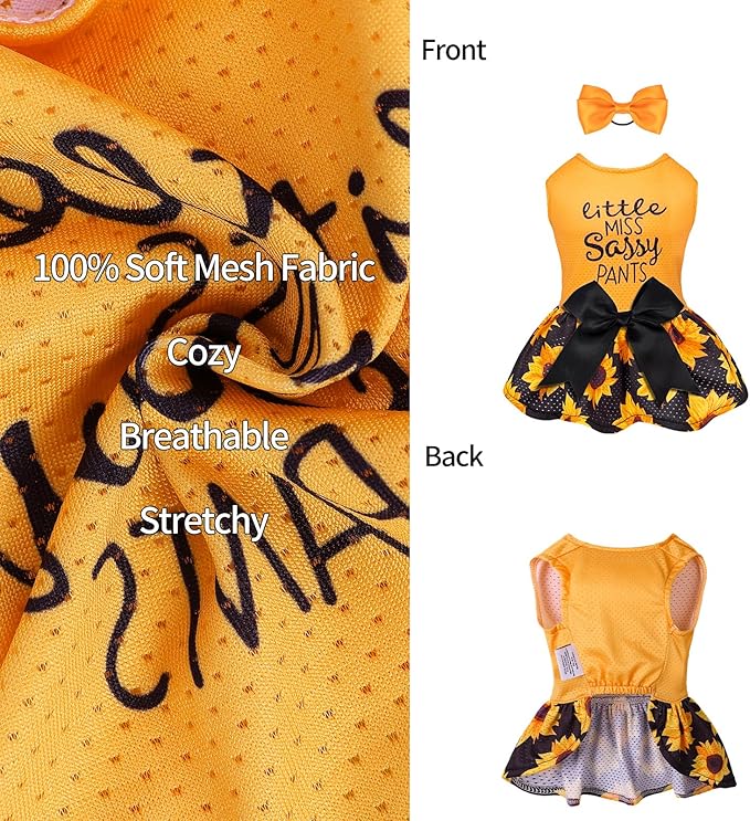 CuteBone Dog Mesh Dress Puppy Sundress Pet Outfit Summer Fashion for Small Dogs Girl Cat Clothes BF32XS-D