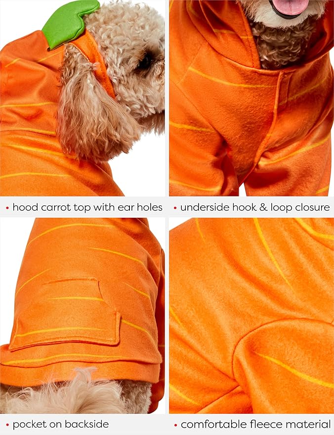 Rubies Carrot Fun and Cute Pet Costume Hoodie for Themed Parties and Halloween, X-Large